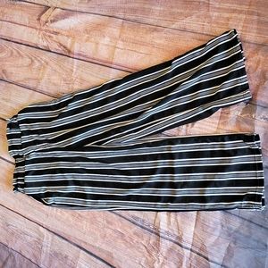 Stripe black pants